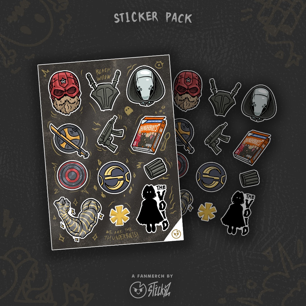 

Stickyz : Thunderblood sticker pack | FanMerch | stiker vinyl | kiss cut | stiker thunderbolts | fanmerch marvel | marvel thunderbolts