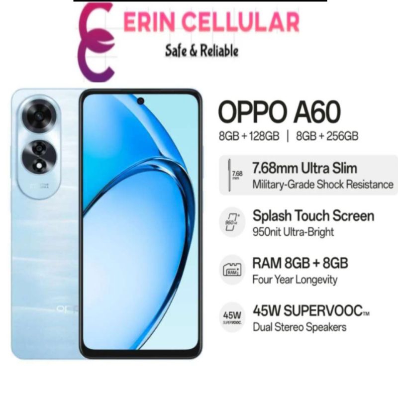 HP OPPO A60 RAM 8/128GB | RAM 8/256GB -  GARANSI RESMI