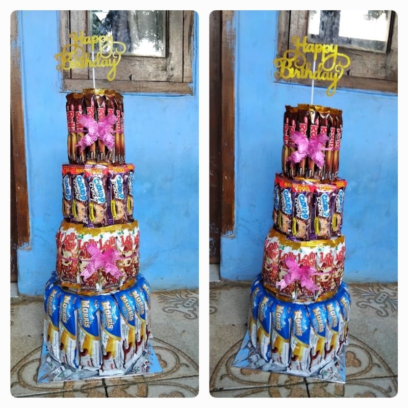 

TOWER SNACK KUE ULANG TAHUN 4 TINGKAT SNACK BIASA, BISA PILIH TEMA KARAKTER