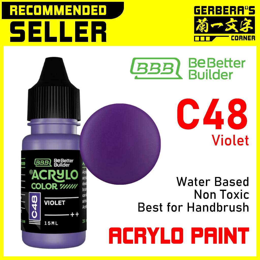 

ACRYLO PAINT C48 VIOLET - BOTOL TETES - Water Based Paint Cat Kuas Airbrush