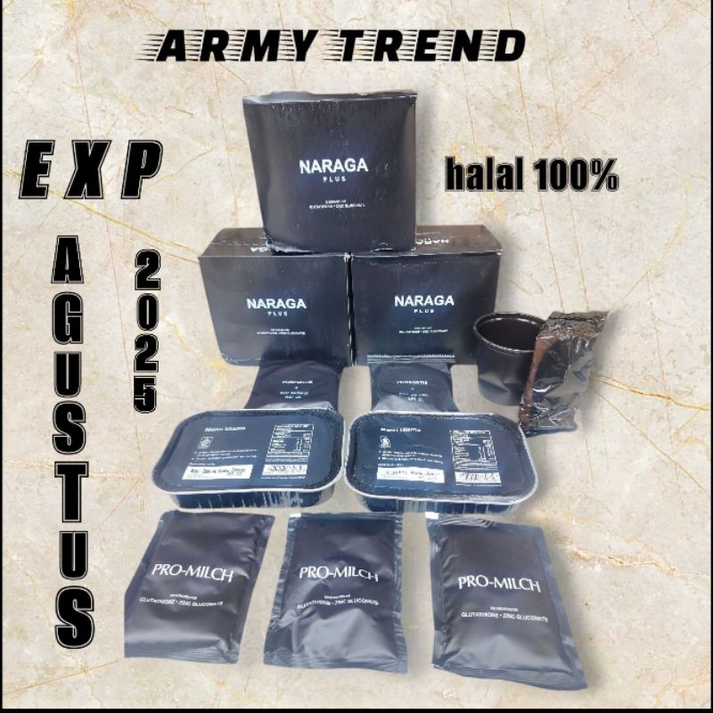 

Promo Satu Paket Dus Naraga Plus Ransum TNI Nasi Kaleng Makanan TNI Exp Juli 2025 / Ransum Plus