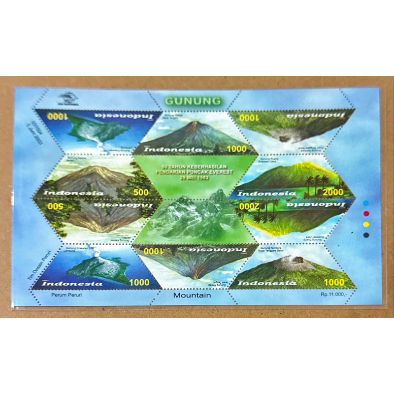 

(BB) PRANGKO INDONESIA 2003 MINI SHEET GUNUNG. MNH.