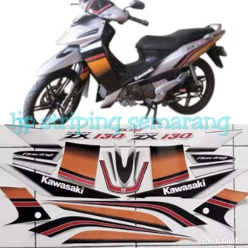 Striping Kawasaki ZX 130 VR th 2006 Abu Hitam