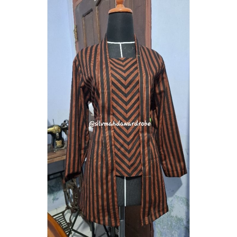 Kebaya Lurik Kutu Baru Dewasa / Baju Surjan Wanita