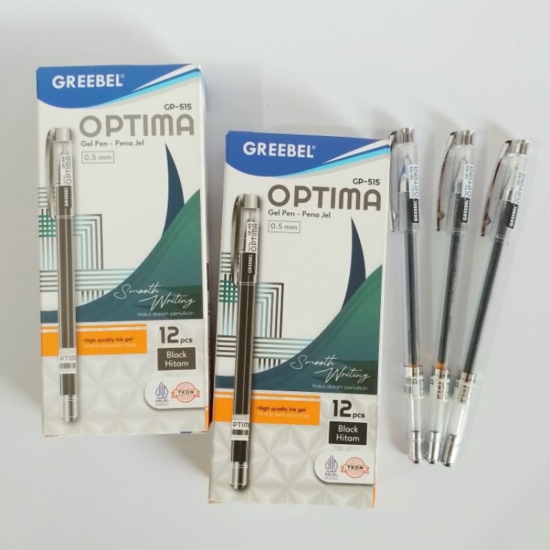 

Pulpen Gel Pen Greebel GP-515 Optima Hitam ( 12 Pcs ) [ Original ]