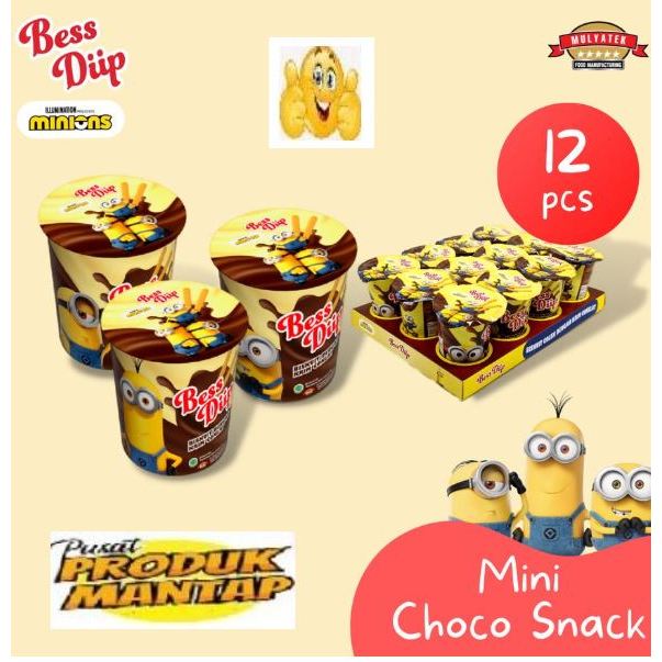 

Bess Diip Minions Chocolate Mini Coklat Biskuit Biscuit Minion - 12 pcs
