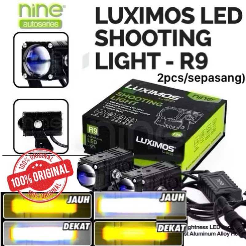 LUXIMOS LAMPU TEMBAK MINI 3 MODE 40WATT LASER R2 NINE SHOTING LIGHT MINI PROJIE LENS R2 NINE LUXIMOS