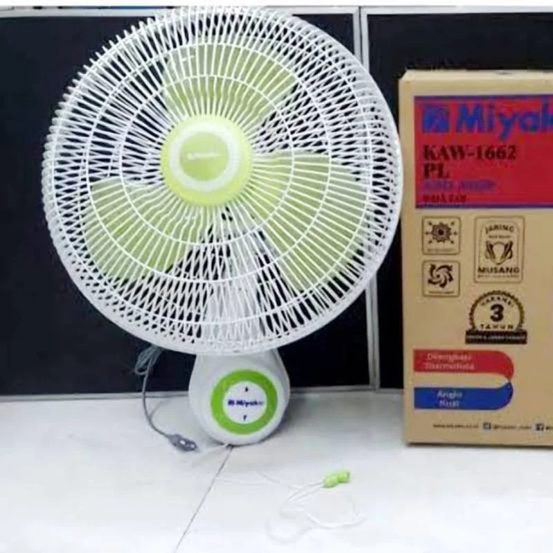 KIPAS ANGIN DINDING/WALLFAN MIYAKO 16" INCH KAW-1662 PL - GARANSI RESMI (Khusus Instant Medan)