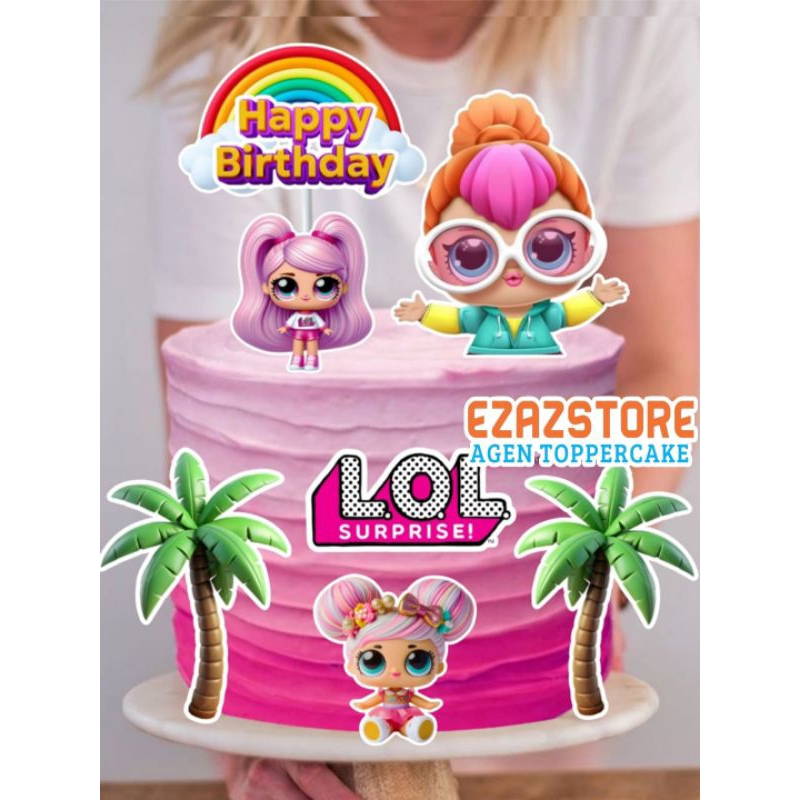 Topper Lol, Topper cake, Hiasan kue ulang tahun topper karakter Lol