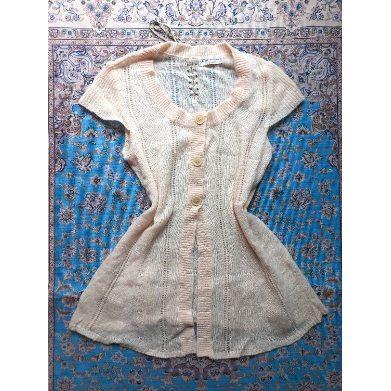 coquette knit outer | cottagecore knit outer | knit outer with ribbon | knit outer cute