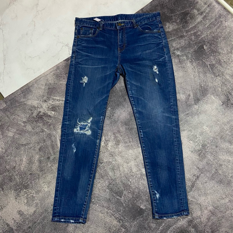 celana jeans Ripped feding NOBODY