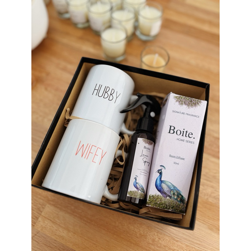 GIFT WEDDING SCENT SET & MUG COUPLE