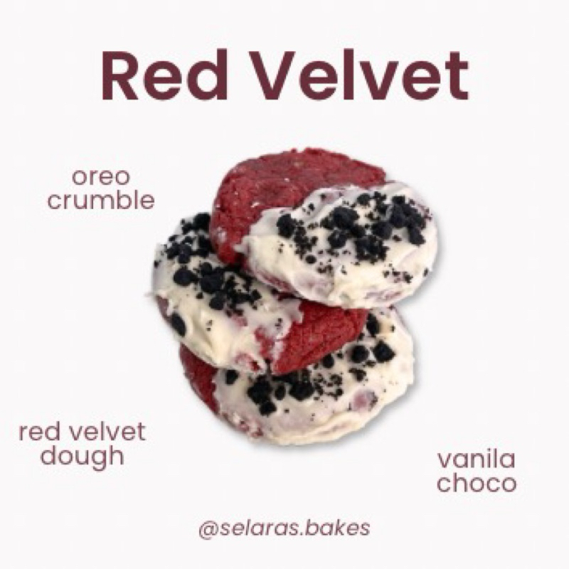 

Selaras ~ Soft Cookies Red Velvet~ Chewy cookies / Hampers Cookies
