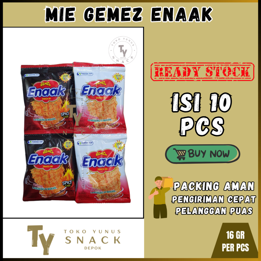 

MIE GEMEZ ENAAK RENCENG ISI 10PCS @16GR