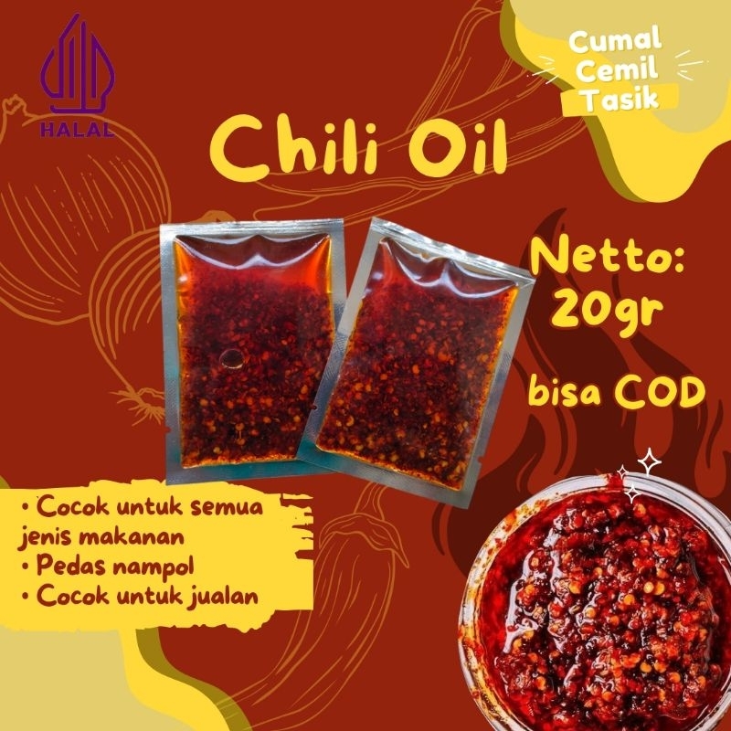 

Chili Oil / Minyak Cabai / Minyak Cabe Kemasan Sachet 20 gram