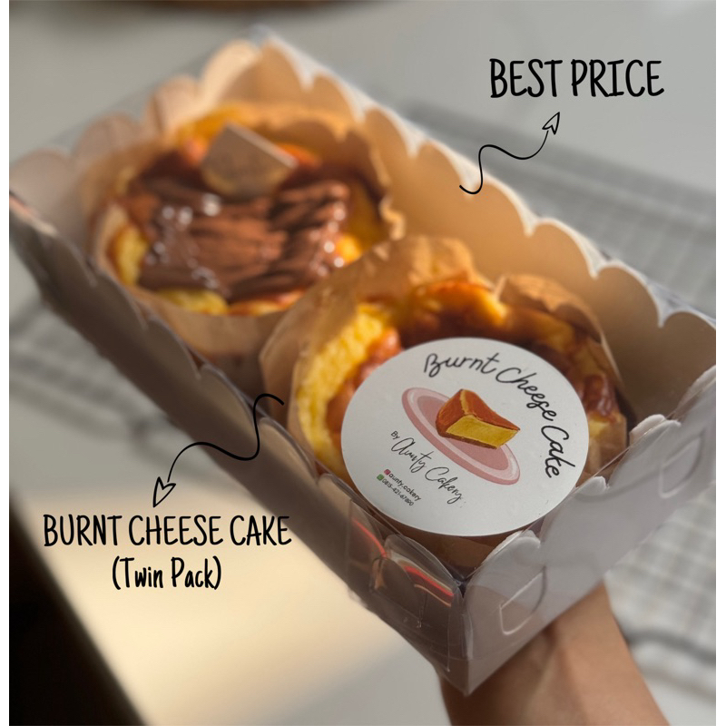 

Aunty Cakery - Burnt Cheese Cake (Twin Package) Basque Burnt Cheesecake Nutella Lotus Hampers Burnt Cheese Cake