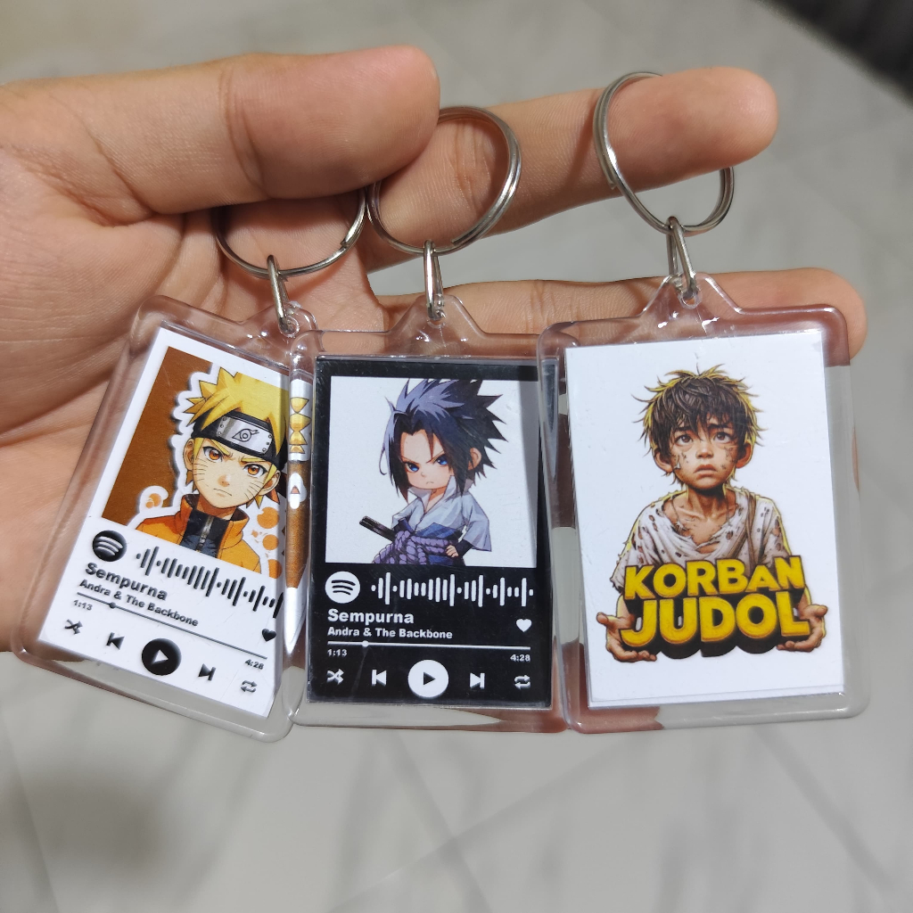 Gantungan kunci/ganci costum foto bolak balik/ganci aesthetic/gantungan kunci couple