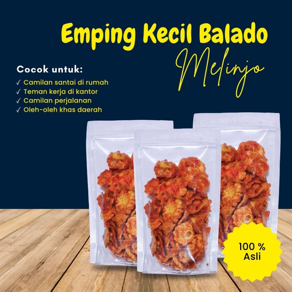 

Emping Kecil Balado Melinjo Asli Pandeglang 125gr – Pedas Manis | Camilan Renyah Kekinian