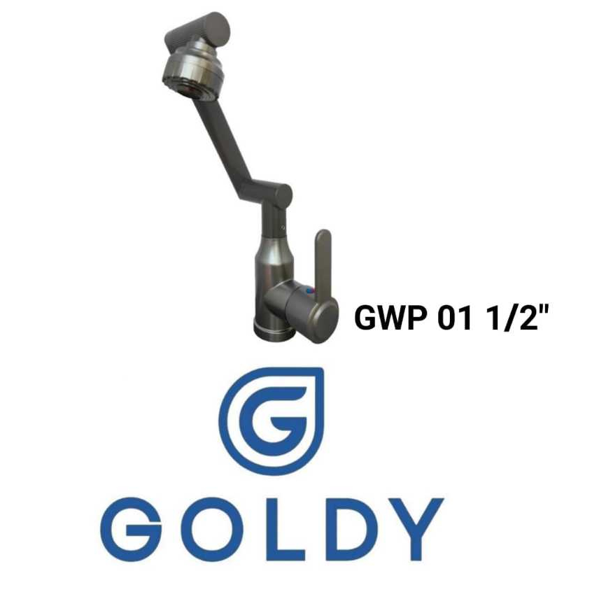 [ GOLDY ] Kran Wastafel / Kran Cuci Piring Lubang Bawah GWP 01 1/2"
