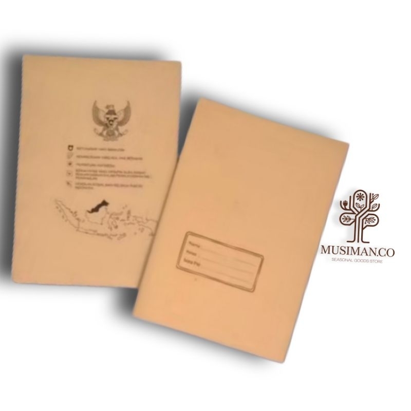 

Sampul Buku Coklat UK kwarto Nama ( isi 10 lembar )