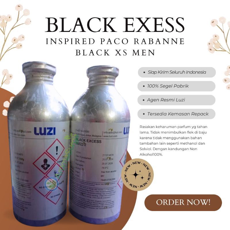 BLACK EXCESS BIBIT PARFUM LUZI KALENG SEGEL 0,5 KG