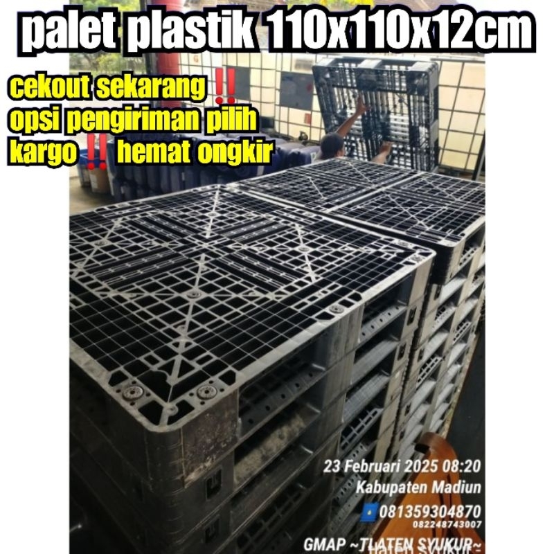 

palet plastik ukuran 110.110.12cm