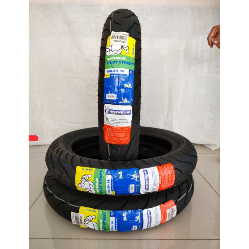 Ban Motor VARIO AEROX LEXI BEAT XEON SPIN Ukuran 100/80-14 Merk MICHELIN Ban Second Berkualitas