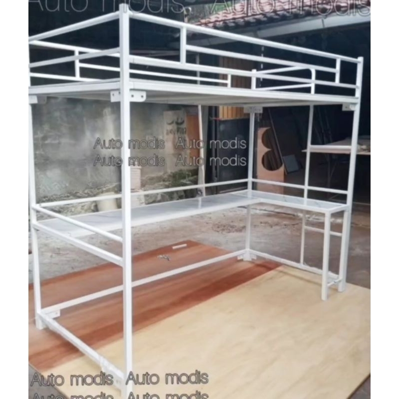 RANJANG TINGKAT DIVAN LOFT BED MEZZANINE 2 LANTAI DUA SUSUN KUAT KOKOH BONGKAR PASANG KNOCK DOWN BES