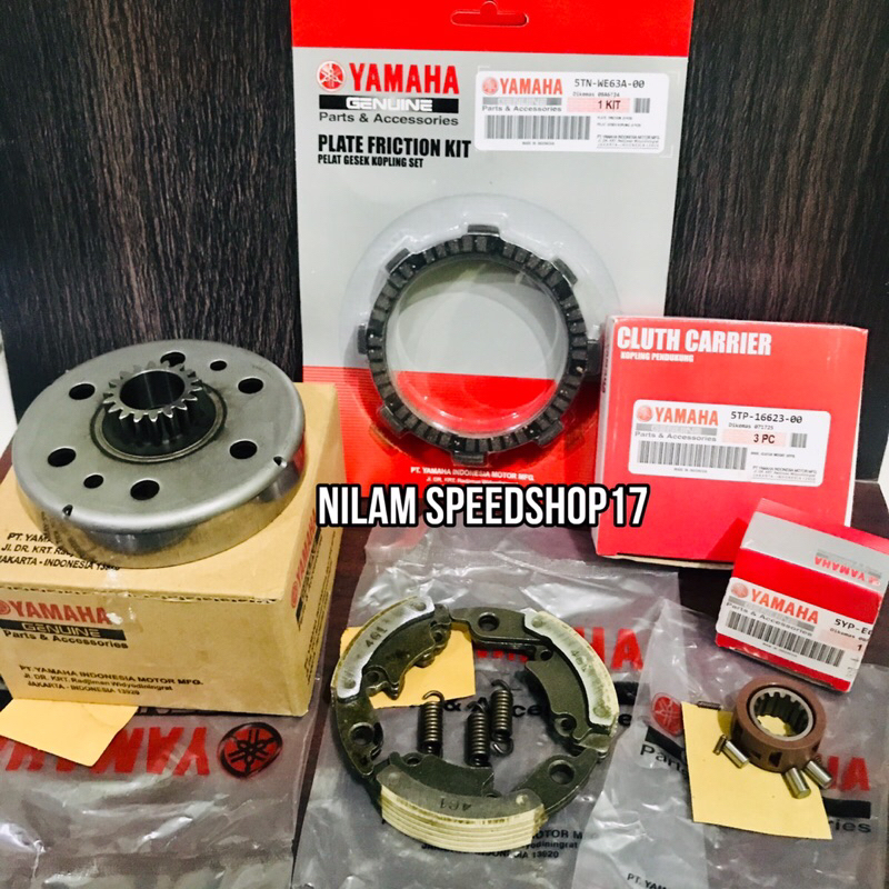 PAKET 4 ITEM(mangkok 18t+plat kopling+gnda onli+cage)JUPITER Z BURHAN VEGA R NEW VEGA LAMA CRIPTON K