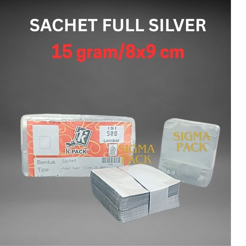 kemasan SACHET 15 GRAM 500 PCS /KEMASAN BUMBU , KOPI, PLASTIK KLIP