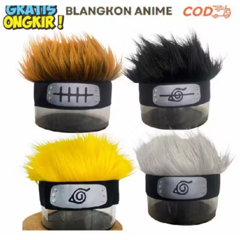Topi rambut palsu Naruto, Topi rambut anak, Topi rambut dewasa, Topi rambut anime Naruto, topi rambu