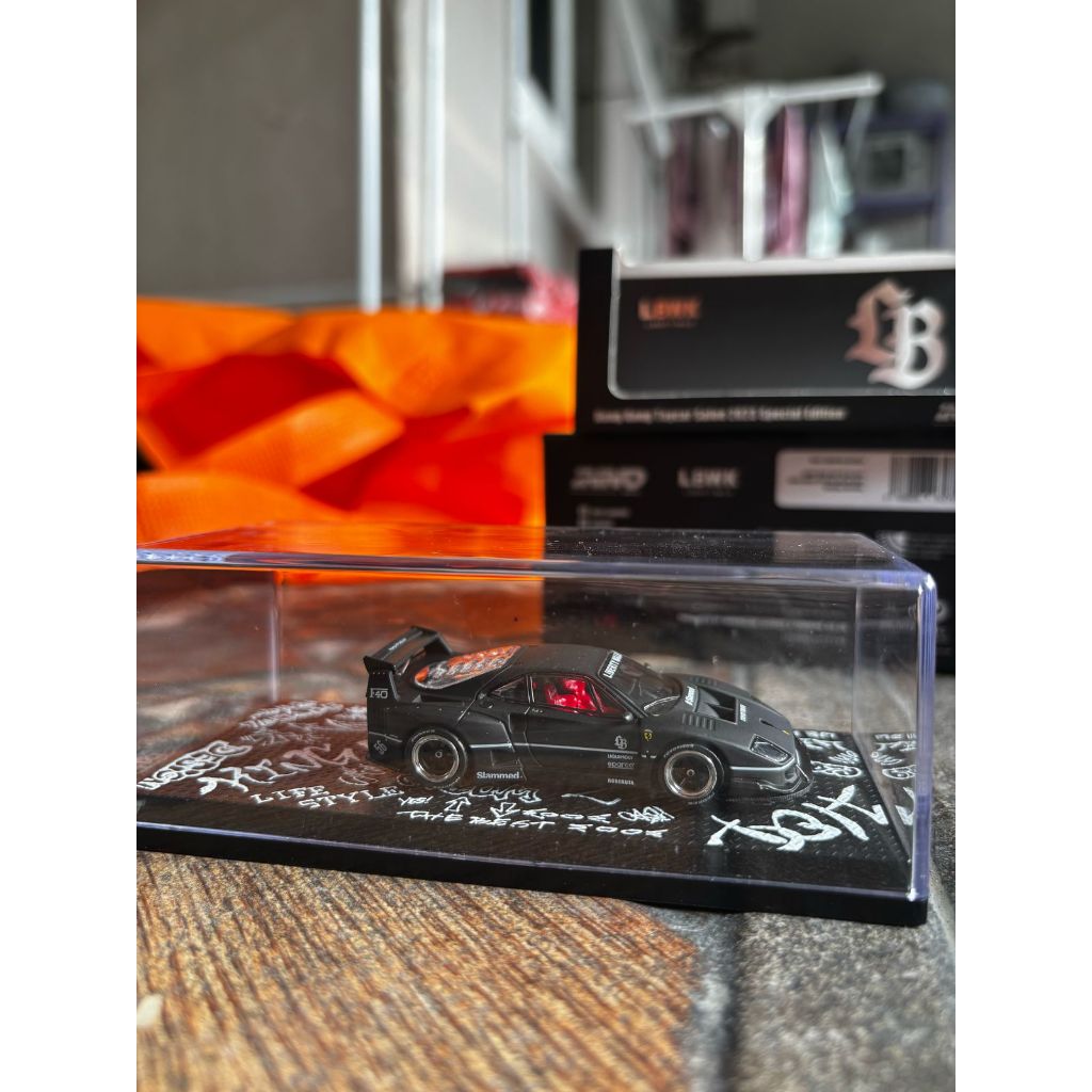 INNO64 LBWK (F40) MATTE BLACK HONG KONG TOYCAR SALON 2023 INNO64