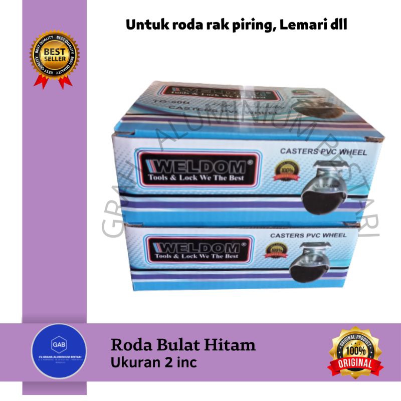 Roda Bulat / Roda etalase / Roda lemari dlm