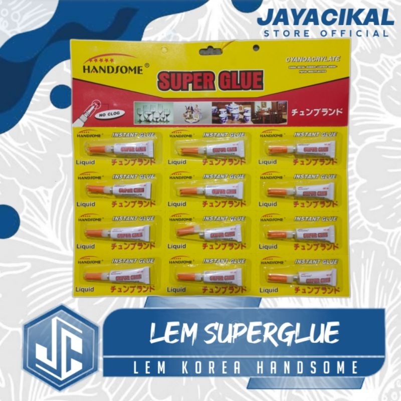 

(12 Pcs) Lem Power Glue Handsome - Lem Perekat Serbaguna