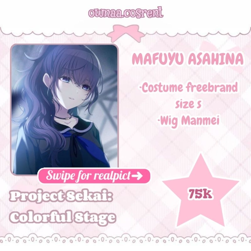 [ RENTAL ] Kostum Cosplay Mafuyu Asahina size S Project Sekai