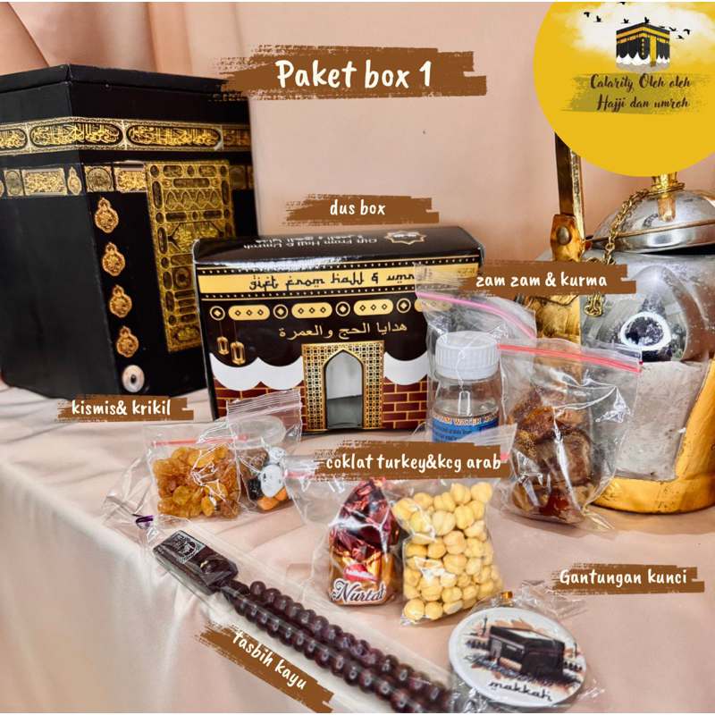 

Littlecalarity -Paket Box oleh oleh umroh / Paketan oleh oleh haji / Paketan oleh oleh makan / sovenir paketan / oleh oleh makkah / oleh oleh haji