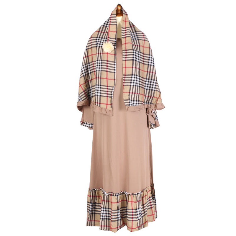 Iyesh 1577 Busana Baju Pakaian Fashion Muslim Wanita Maxi Ghumaisyah Gamis Dress Lengan Panjang Hija
