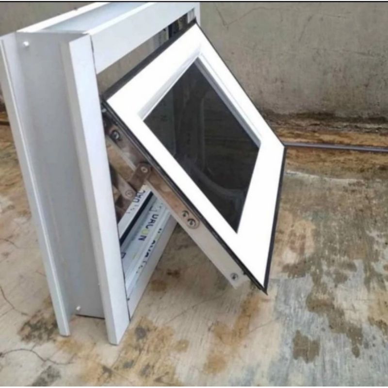 jendela mini/lobang angin aluminium inkalum 3" untuk kmr / kmr mandi. ukuran 80 X 40 kaca 5mm