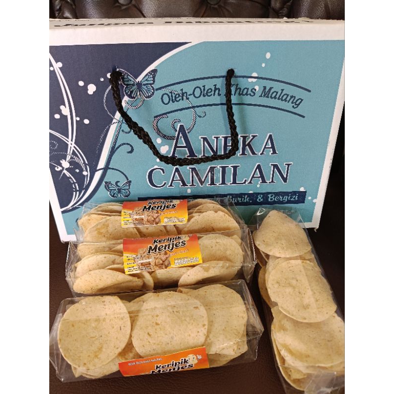 

[PAKET HEBOH Isi 20 Pcs] Keripik Menjes | Oleh-Oleh Khas Malang