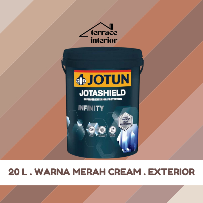 Cat Tembok Exterior Infinity Jotun warna Merah Cream 20 L