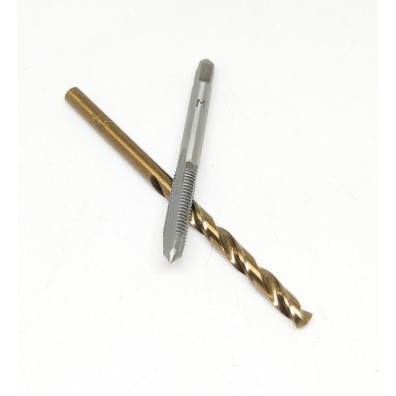 Paket Tap N Mata Bor Untuk Baut Kunci 8 Tap M5x0 Set Bor 4.2mm HSS