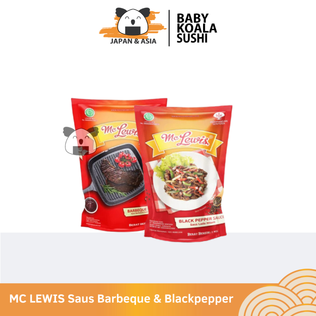 

MC LEWIS Barbeque & Blackpepper Sauce 1 Kg Halal I Saus Barbeque Blackpepper