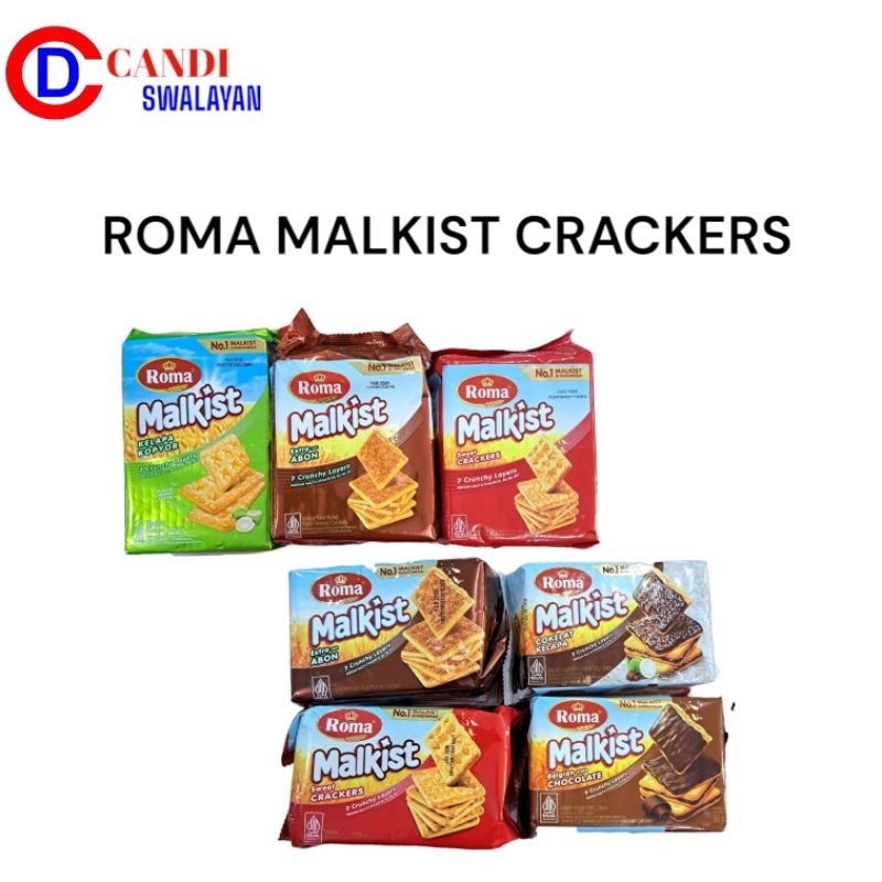 

ROMA Malkist Crackers Sweet | Cokelat | Abon Sapi | Cokelat Kelapa | Kelapa Kopyor