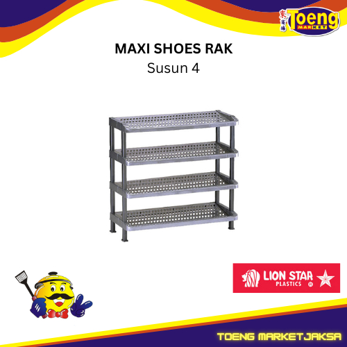 RAk Sepatu Plastik Susun 4 - RAK SEPATU MAXI SUSUN LION STAR