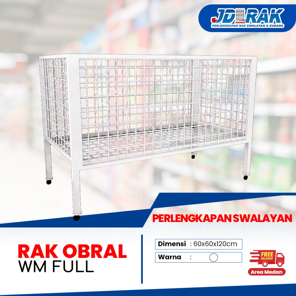 Rak Obral Wiremesh 60*60*120cm Box WM FULLKeranjang Obral Serbaguna Murah
