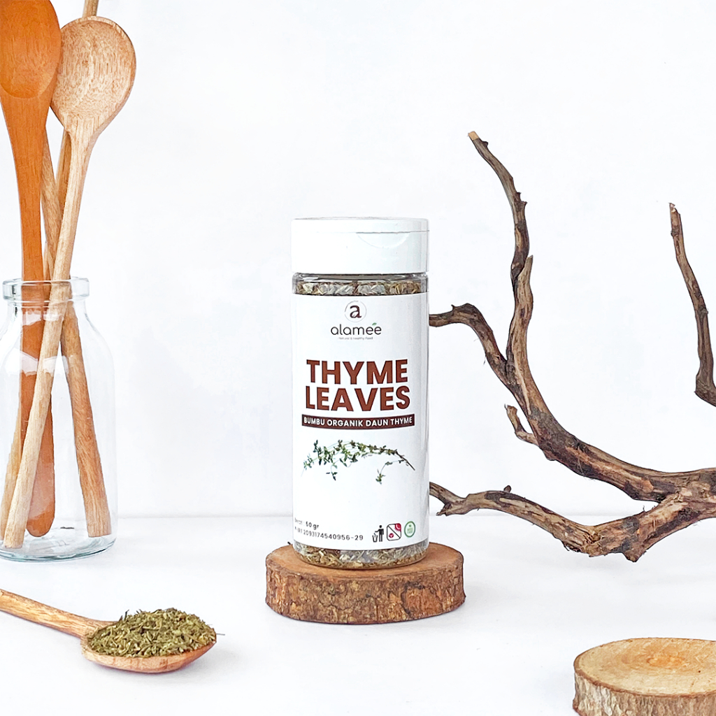 

ALAMEE Thyme Kering Daun Timi Bumbu Dapur Organik Garnish Dried Leaves Murni Asli Tanpa Campuran 50g