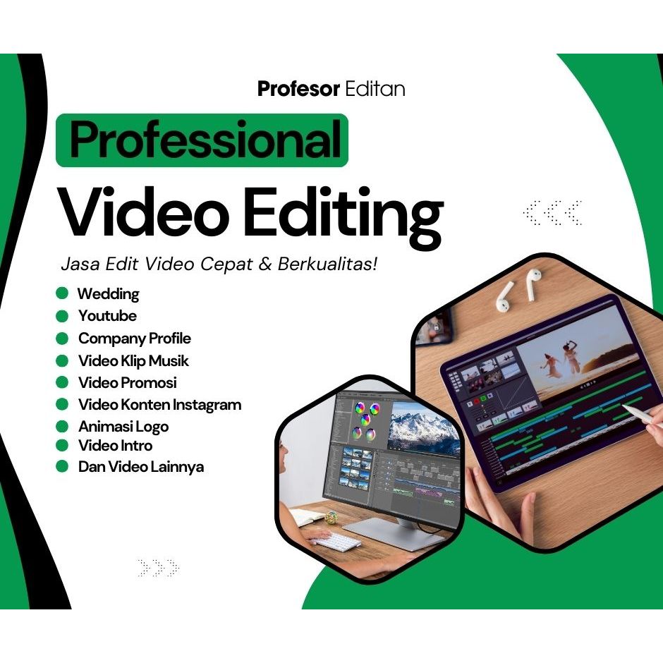 Jasa Edit Video Cinematic, Iklan Promosi, Wedding, Company Profile, Video Klip Musik, Event, dll