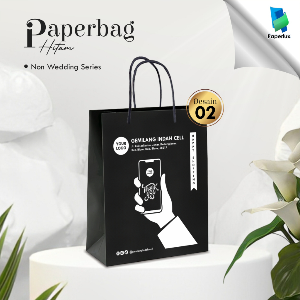 

PAPERBAG SABLON OLSHOP- PAPERBAG OLSHOP BAHAN KRAFT HITAM- PAPERBAG SABLON MOTIF KEKINIAN