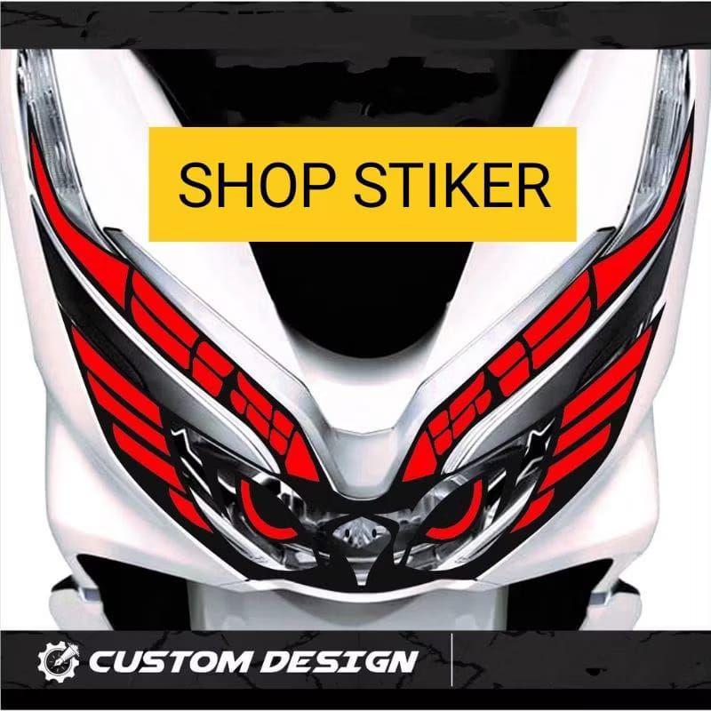 STIKER VARIASI ALIS LAMPU MOTOR PCX 150 - STIKER LAMPU DEPAN PCX 150