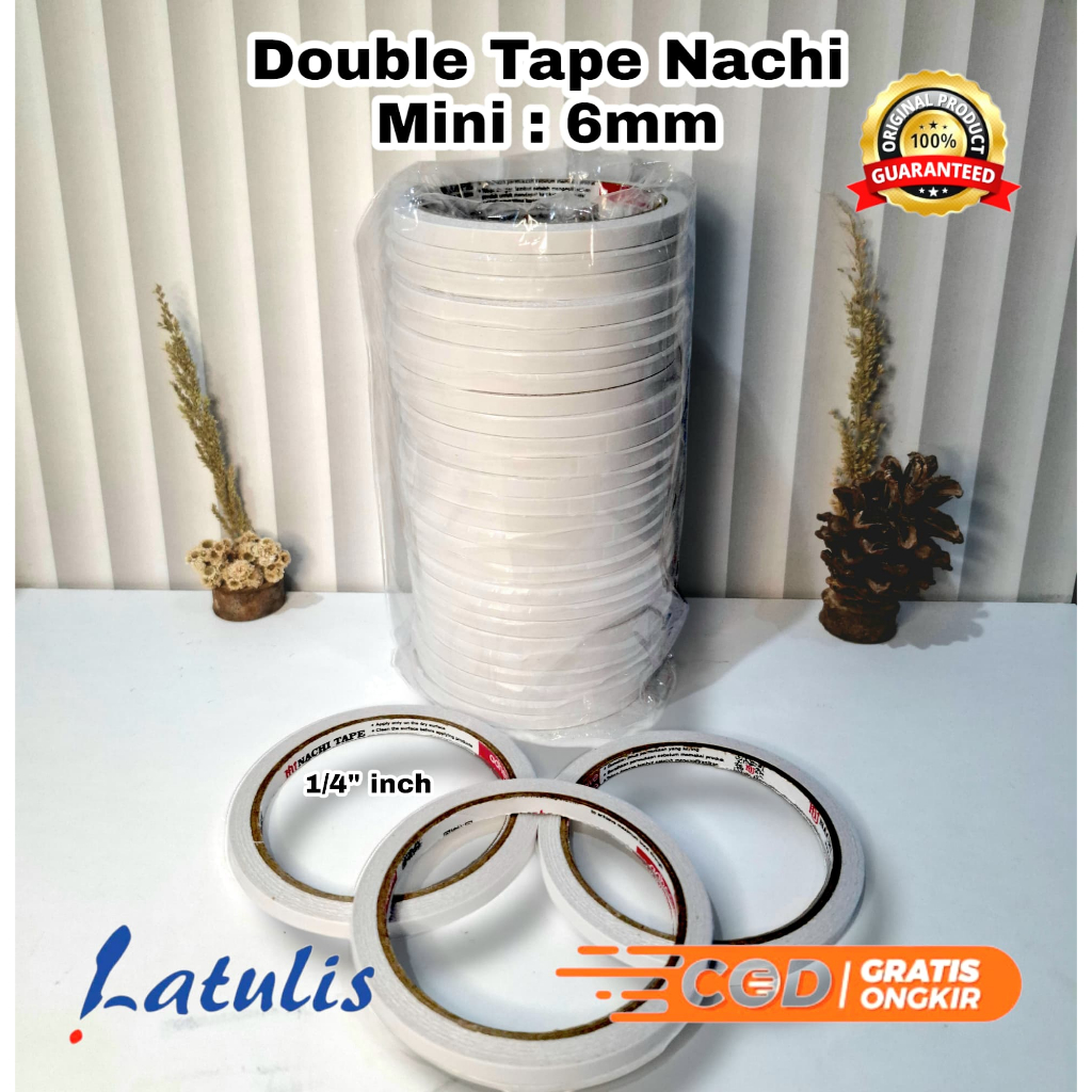 

(10 pcs) Double Tape Tape Dua Sisi Double Tape Nachi 6mm - 10 Yard